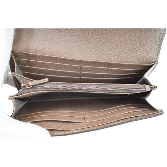 GUCCI  Ophidia GG Continental Supreme Canvas Wallet Beige - Picture 12 of 12